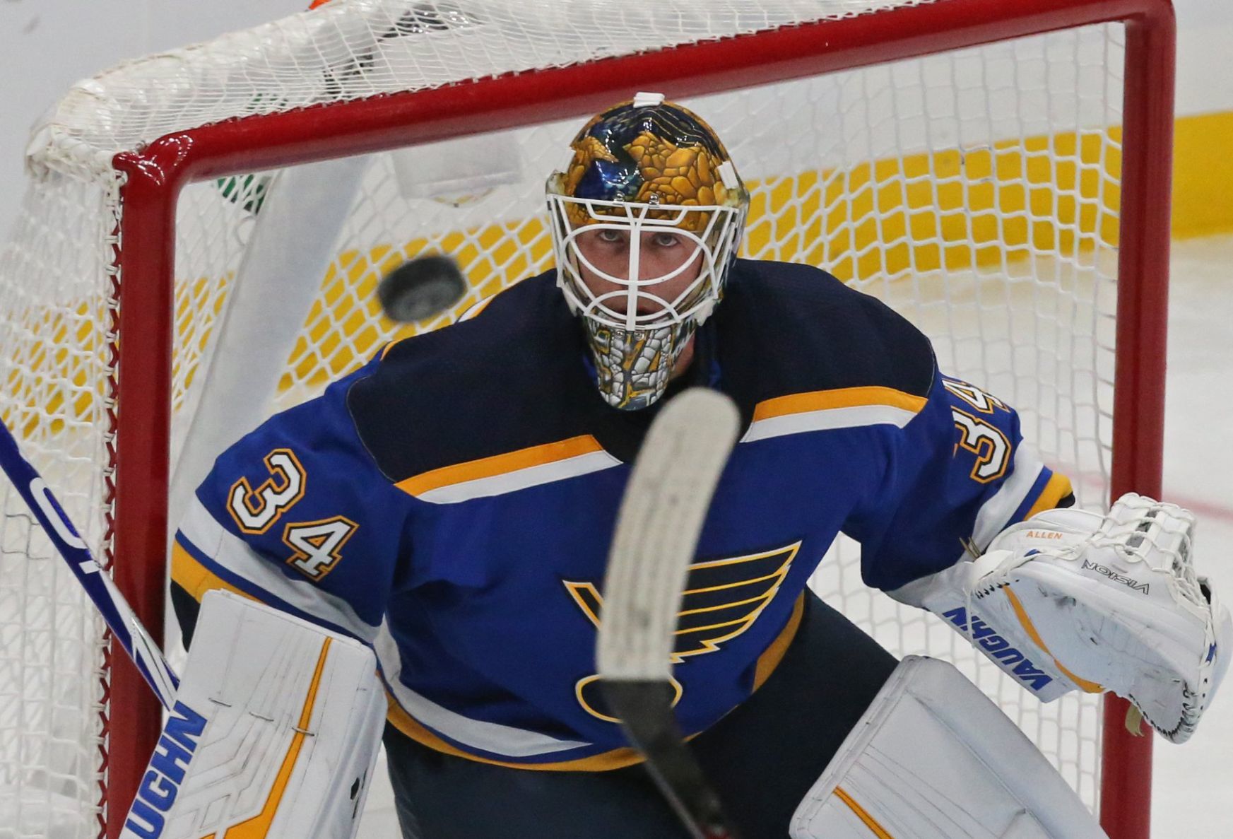 Blues take on Calgary at the Enterprise Center